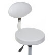 Taboret kosmetyczny z oparciem BH-7289 Biały (2)