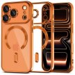 Etui pokrowiec na iPhone 17 Pro Max MagFlex MagSafe - przezroczysto pomarańczowy