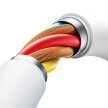 Kabel przewód USB-A - USB-C Lively Series 3A 1.2 m - biały (4)