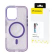 Etui na Samsung Galaxy S25+ Glitter Case z Mag Safe - fioletowe z brokatem