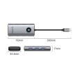 Stacja dokująca 6w1 USB-C - USB-A USB-C HDMI RJ45 PD 100 W 4K 30Hz 2.5G - szara (2)