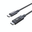 Kabel przewód USB-C z wyświetlaczem PD 60 W 1.2 m - czarny