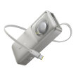 Powerbank Free2Pull 10000mAh 30W z portem USB-C i rozwijanym kablem USB-C - szary