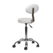 Taboret kosmetyczny z oparciem BH-7289 Biały (4)