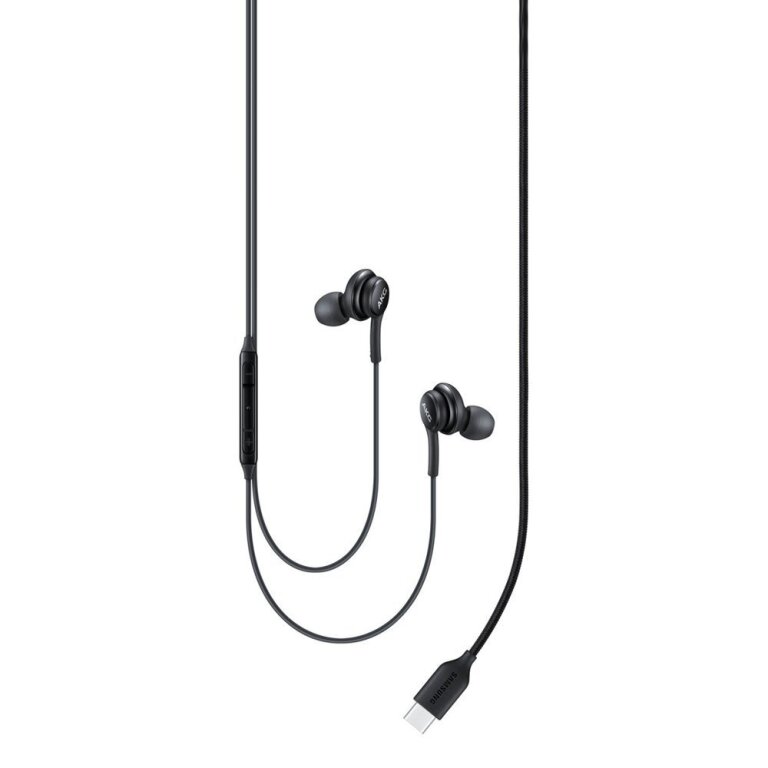 Przewodowe słuchawki dokanałowe AKG złącze USB-C czarny (6)