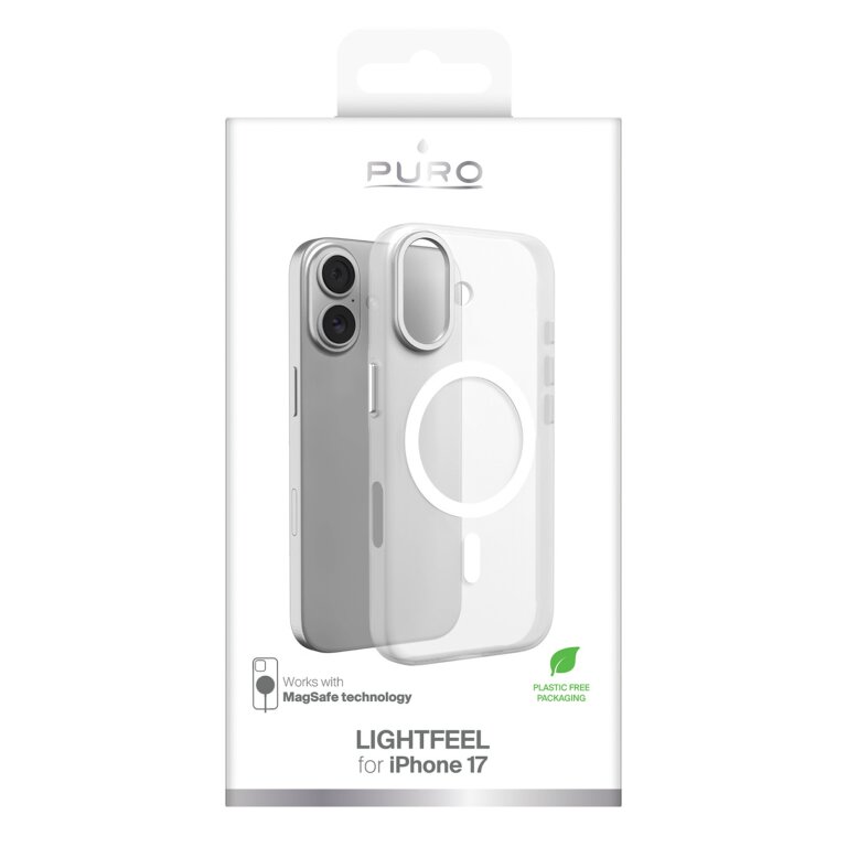 Etui pokrowiec na iPhone 17 Lightfeel MagSafe - przezroczysto białe (2)