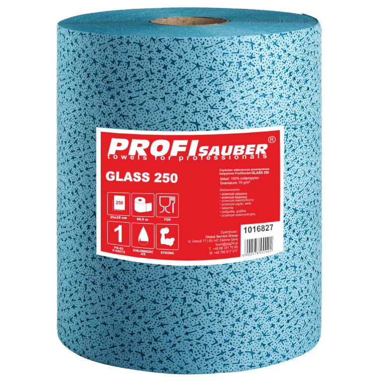 Czyściwo bezpyłowe włókninowe do optyki szkła GLASS 250 (1)