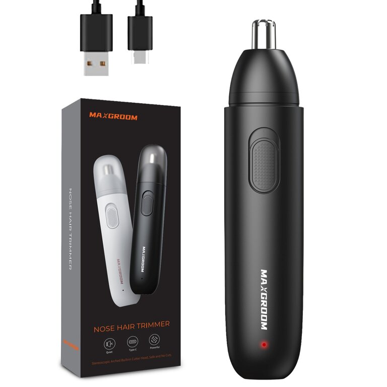 Trymer golarka do nosa uszu i brwi USB-C - czarny (1)