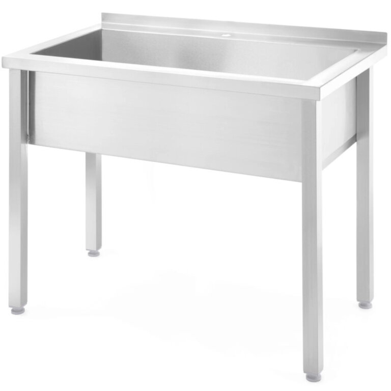 Basen zlew gastronomiczny jednokomorowy spawany Budget Line STAL 1000 x 600 x 850 cm - Hendi 816714 (1)