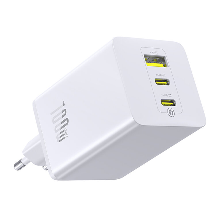 Ładowarka sieciowa EnerFill FE11 2x USB-C USB-A 100W - biała (2)
