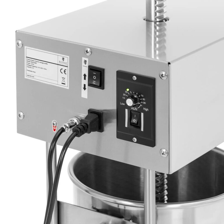 Nadziewarka do kiełbas elektryczna pionowa 4 lejki 20 l 300 W (3)