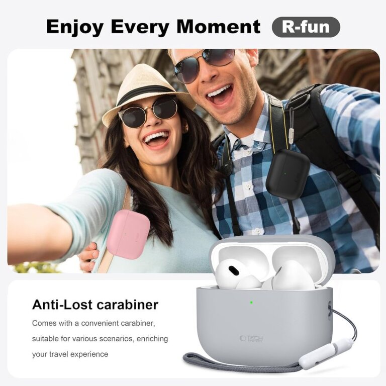 Etui ochronne silikonowe na słuchawki AirPods Pro 3 - czarne (7)