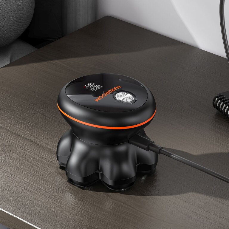 Golarka elektryczna do głowy i zarostu 7 głowic LED USB-C - czarna (8)