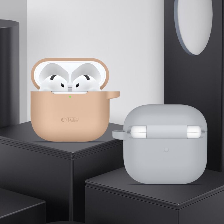 Etui pokrowiec na Apple AirPods 4 Silicone Hook - czarne (3)