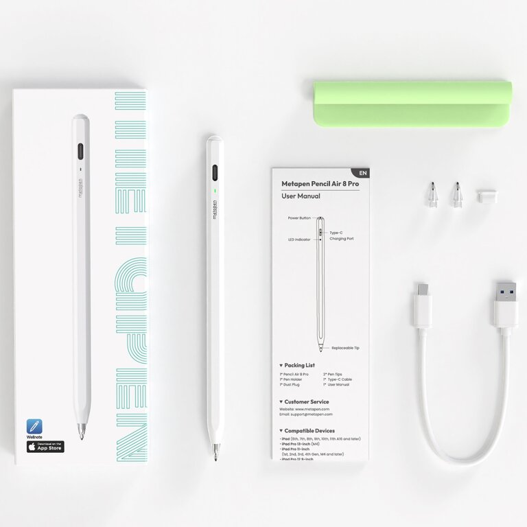 Rysik do iPada USB-C Pencil Air8 Pro - biały (8)