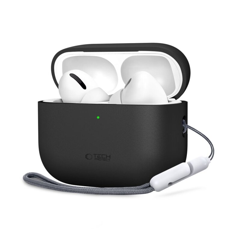 Etui ochronne silikonowe na słuchawki AirPods Pro 3 - czarne (1)