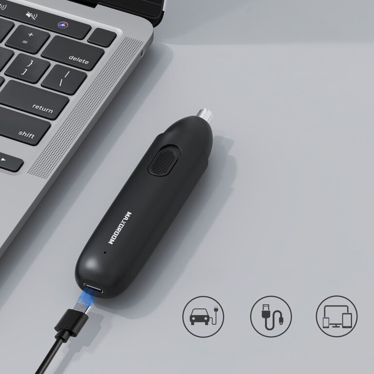 Trymer golarka do nosa uszu i brwi USB-C - czarny (10)