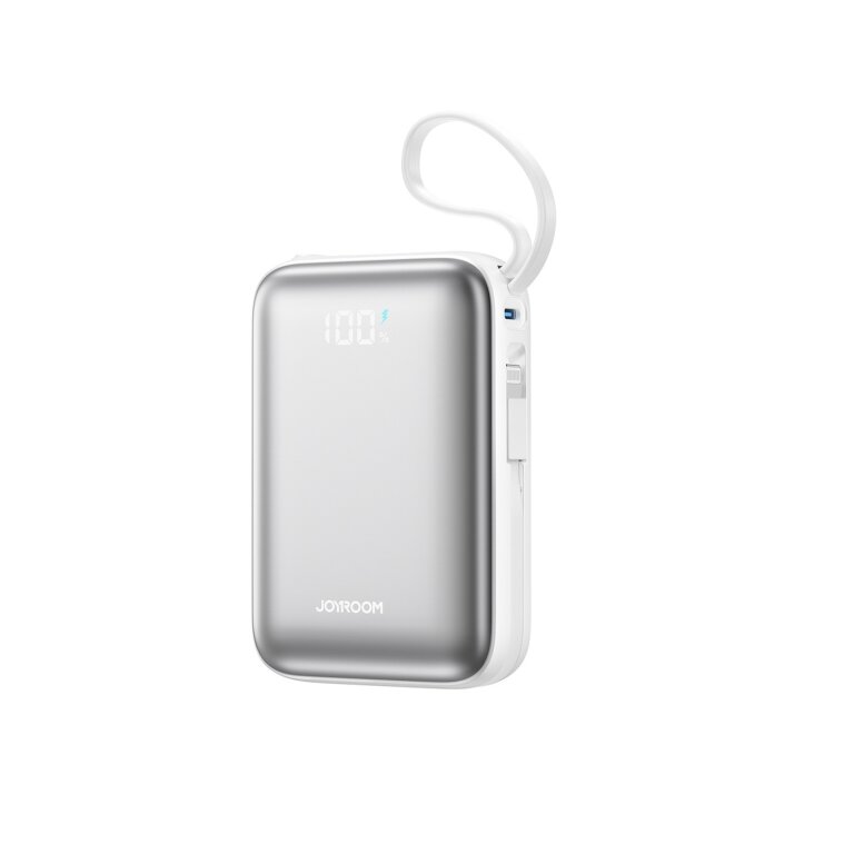 Powerbank 20000mAh 22.5W USB-C z podwójnym kablem - biały (1)