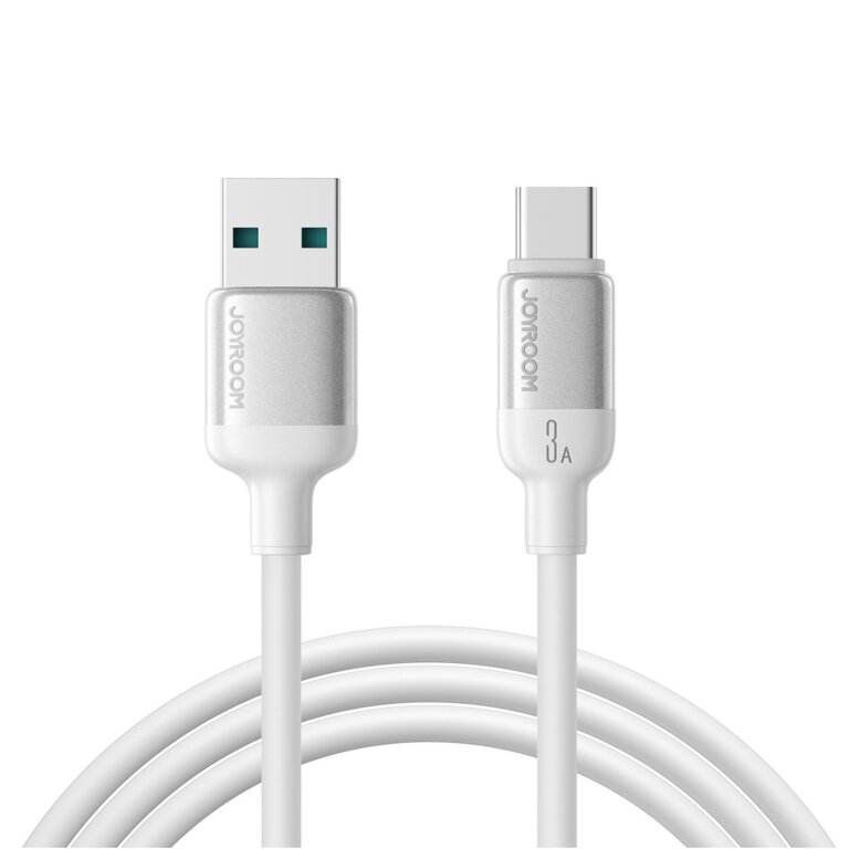 Kabel przewód USB-A - USB-C Lively Series 3A 1.2 m - biały (1)