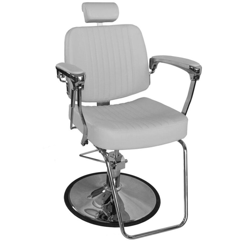 Fotel barberski BJORN BH-3318 Jasny szary (1)