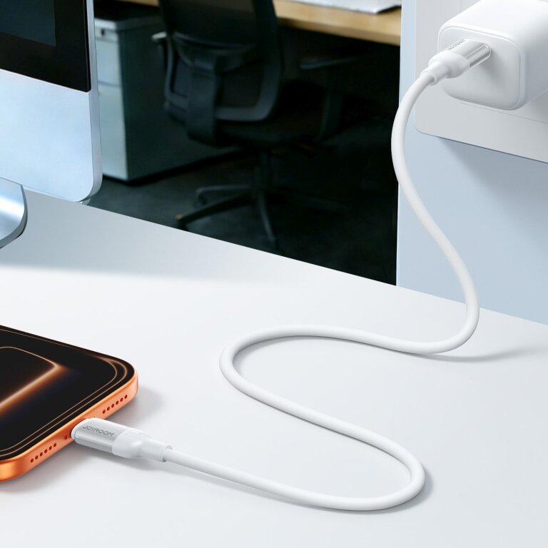 Kabel przewód USB-A - USB-C Lively Series 3A 1.2 m - biały (8)