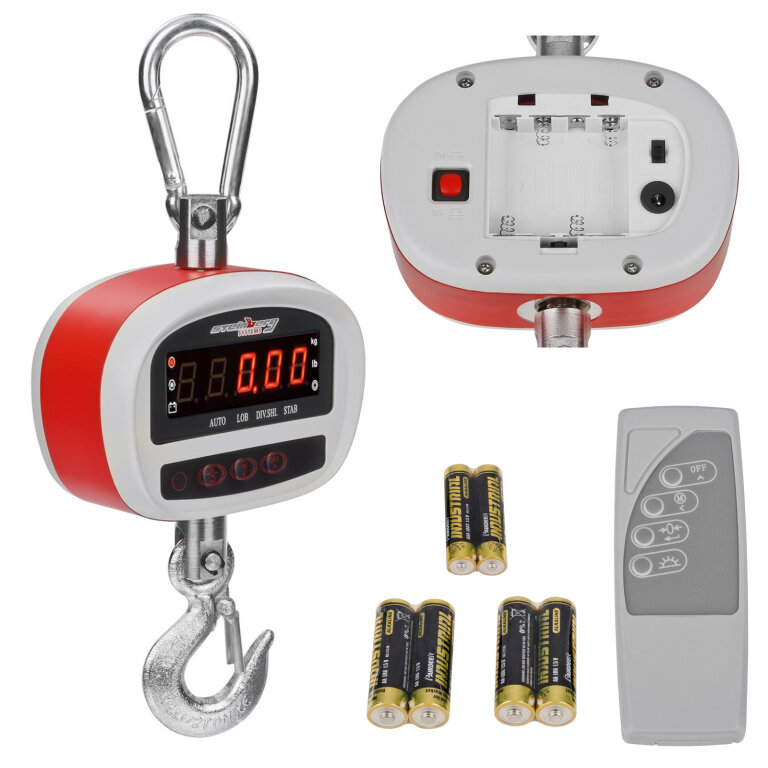 Waga hakowa wisząca z pilotem 300kg - LED (1)