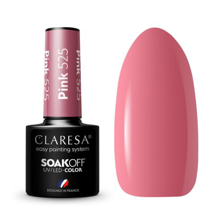 CLARESA Lakier hybrydowy PINK 525 -5g (1)