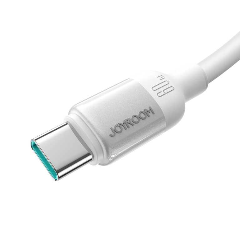 Kabel przewód USB-A - USB-C Lively Series 3A 1.2 m - biały (2)