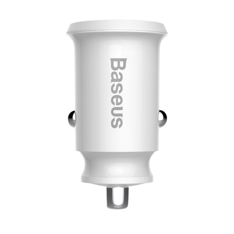 Mini ładowarka samochodowa do telefonu 2x USB Grain Car Charger biały (2)