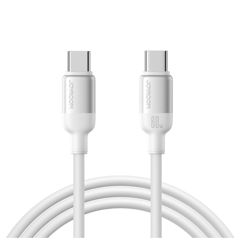 Kabel przewód USB-C Lively Series 60 W 1.2 m - biały (1)