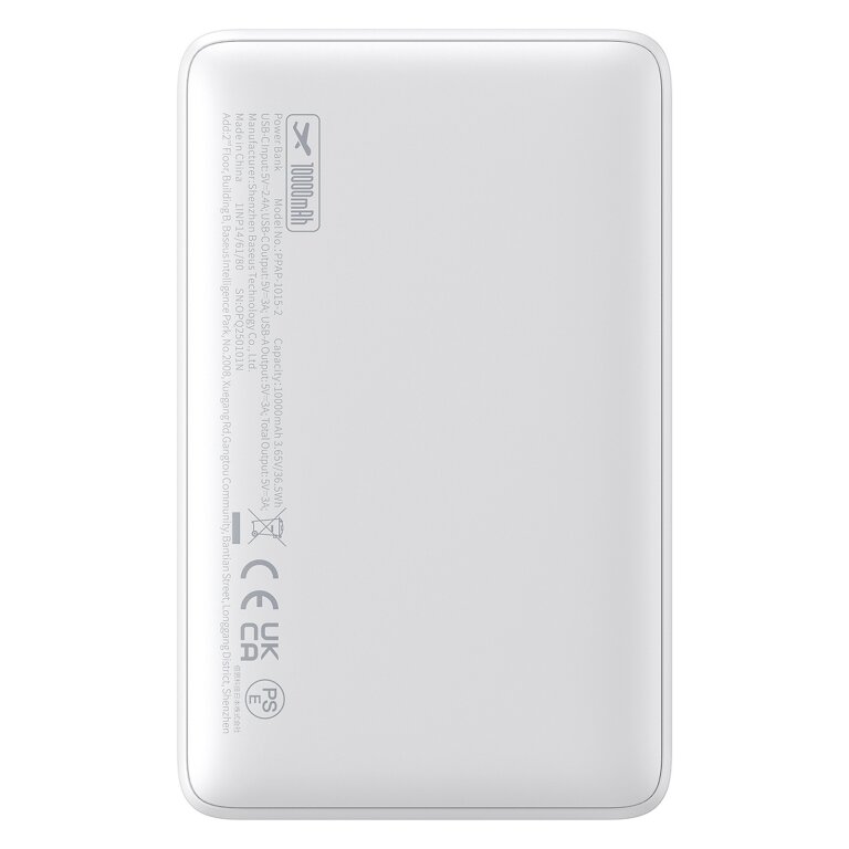 Powerbank 10000mAh 15W EnerFill FP11 z kablem USB-C 30cm - biały (6)