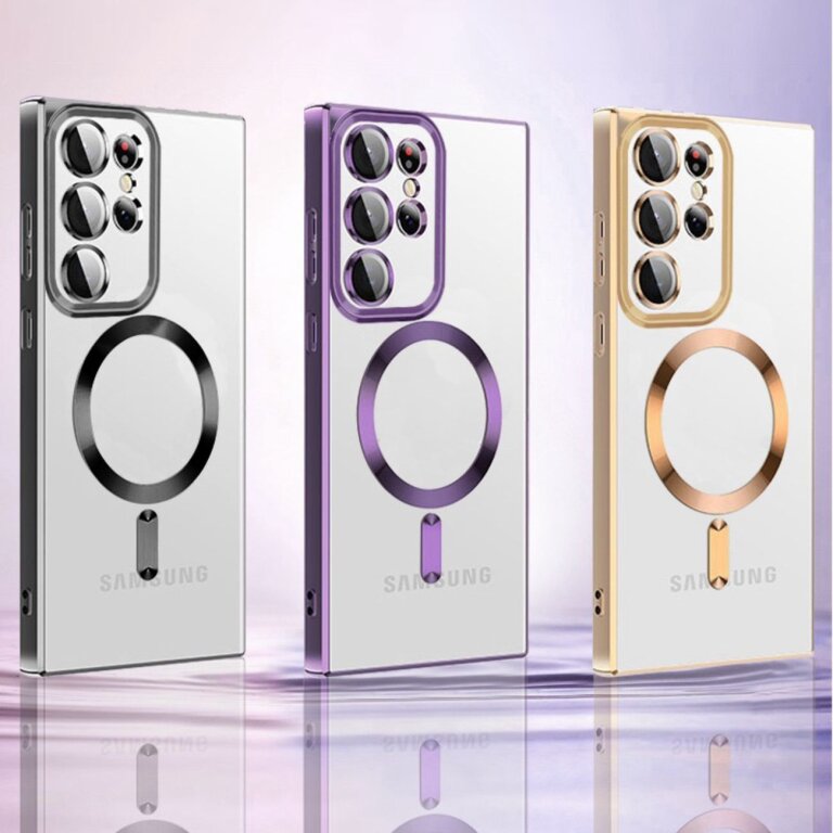 Etui case na Samsung Galaxy S24 FE Electroplated Magsafe - czarne (10)