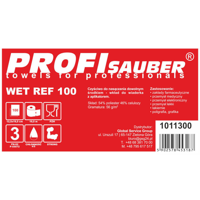 Ściereczki do nasączania POWER ProfiSauber WET REF 100 - WKŁAD (2)