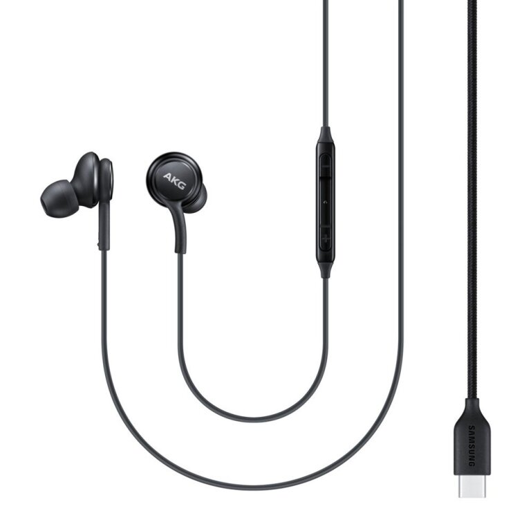 Przewodowe słuchawki dokanałowe AKG złącze USB-C czarny (1)
