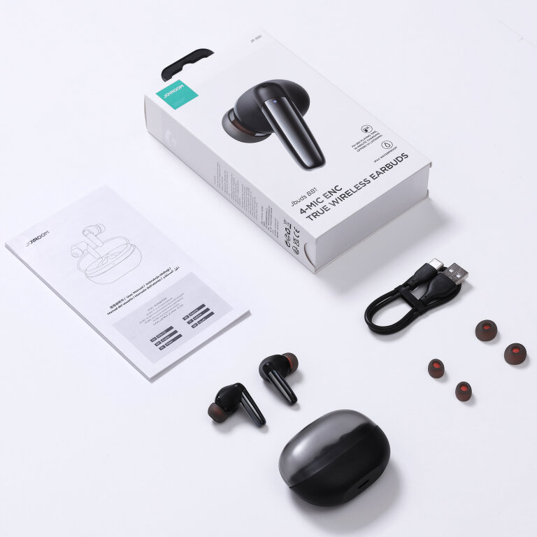 Douszne słuchawki bezprzewodowe ENC Jbuds Series USB-C czarne (8)