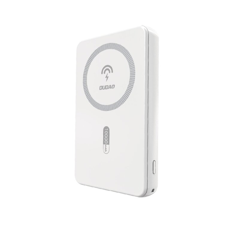 Powerbank magnetyczny K14S 5000mAh USB-A USB-C 20W - biały (1)