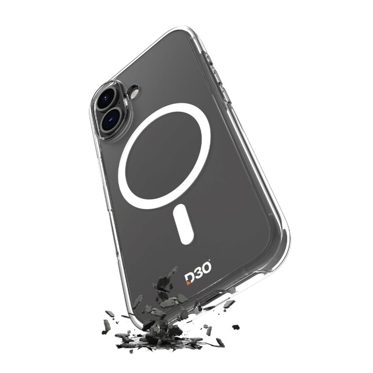 Etui silikonowe do iPhone 16 Impact Clear D3O MagSafe - przezroczyste (1)