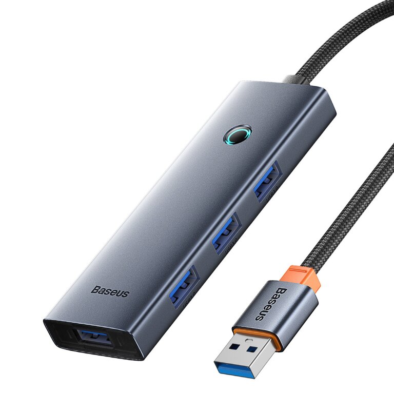 HUB rozdzielacz USB-A USB-C 5V 50cm - szary (1)