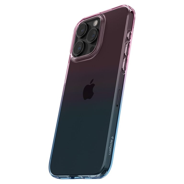 Etui case na iPhone 15 Pro Liquid Crystal - różowo niebieskie (8)