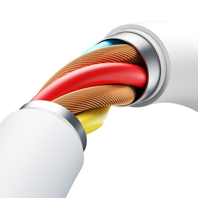 Kabel przewód USB-A - USB-C Lively Series 3A 1.2 m - biały (4)