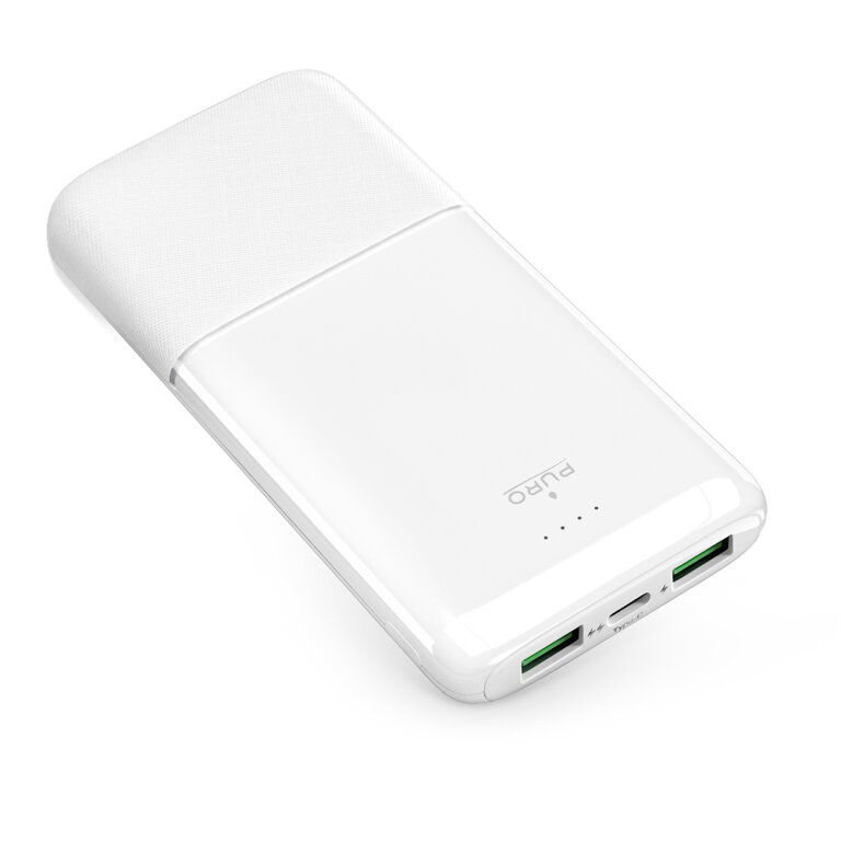 Powerbank 10000mAh USBA USB-C 22.5W - biały (1)