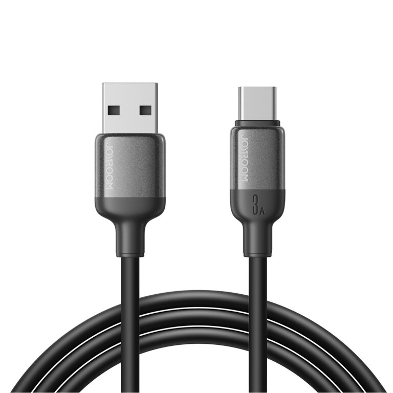Kabel przewód USB-A - USB-C Lively Series 3A 1.2 m - czarny (1)