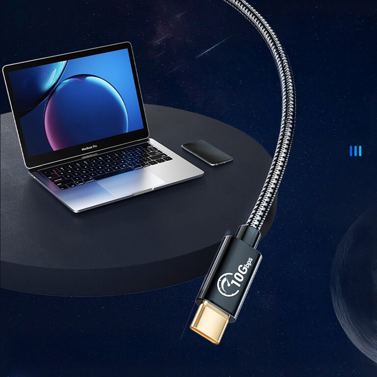 Adapter przejściówka USB-C - USB-A 3.1 Gen 2 10Gbps OTG 1m - czarny (5)
